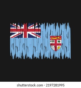 Fiji Flag Brush. National Flag