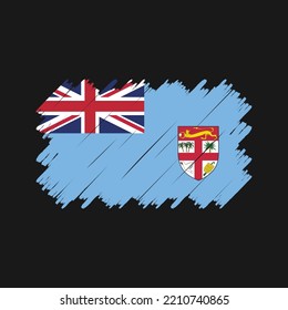 Fidschi-Flagge - farbige Vektorgrafik