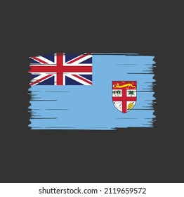 Bandera de Fiyi con fondo de pincel