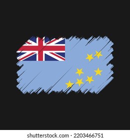Pintado de pinceladas en el pincel de la bandera de Fiji