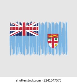 Fiji Flag Brush Vector Design
