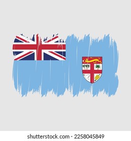 Fiji Flag Brush Vector Illustration