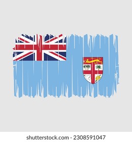 Ilustración del vector del pincel de bandera de Fiji