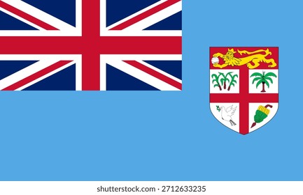 Fiji flag icon in high quality used in Fiji country