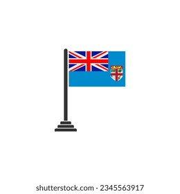 Fiji flag icon set, Fiji independence day icon set vector sign symbol