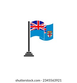 Fiji flag icon set, Fiji independence day icon set vector sign symbol