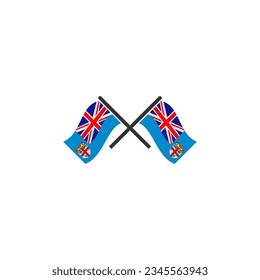 Icono de la bandera de Fiyi conjunto de iconos del día de la independencia de Fiyi, símbolo de símbolo vectorial
