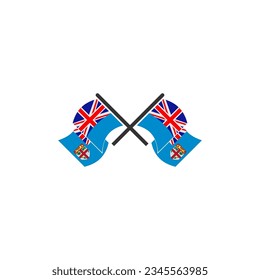 Icono de la bandera de Fiyi conjunto de iconos del día de la independencia de Fiyi, símbolo de símbolo vectorial