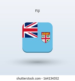Fiji flag icon. Vector illustration.
