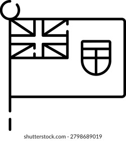 Fiji Flag Illustration vector Icon Design