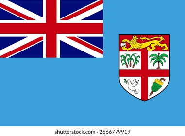 Ilustrador de banderas de Fiji país bandera símbolo nación  