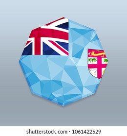 Fiji Flag with Octagone design vector 