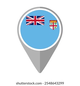 Bandera de Fiyi en Locación Pin