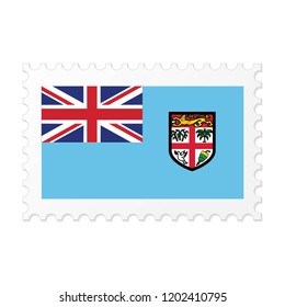Fiji flag on white background vector image
