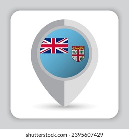 Fiji Flag Pin Map Icon
