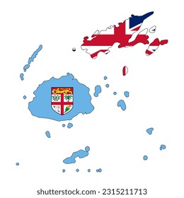 Bandera de Fiyi simple ilustración del día de la independencia o elección