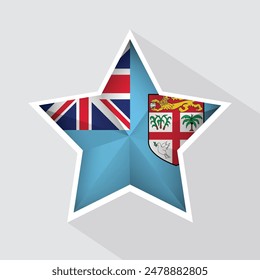 Icono de forma de estrella de bandera de Fiji