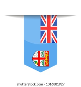 Fiji Flag Vector Bookmark Icon - Illustration
