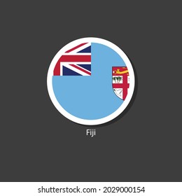 Fiji flag vector circle shape.