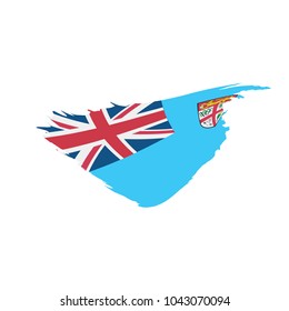 Fiji flag, vector illustration