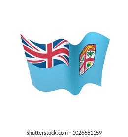 Fiji flag, vector illustration on a white background