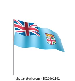 Fiji flag, vector illustration on a white background