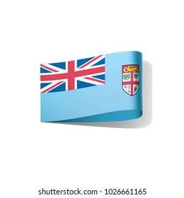 Fiji flag, vector illustration on a white background