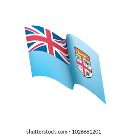 Fiji flag, vector illustration on a white background
