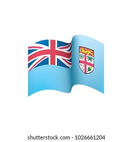 Fiji flag, vector illustration on a white background