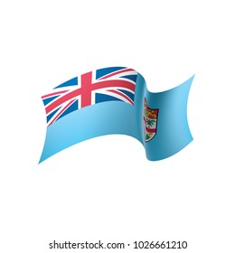 Fiji flag, vector illustration on a white background