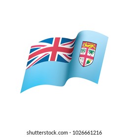 Fiji flag, vector illustration on a white background