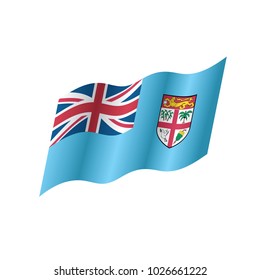 Fiji flag, vector illustration on a white background
