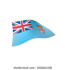 Fiji flag, vector illustration on a white background