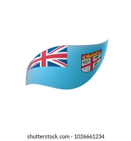 Fiji flag, vector illustration on a white background