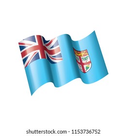 Fiji flag, vector illustration on a white background