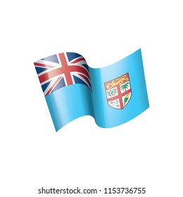 Fiji flag, vector illustration on a white background