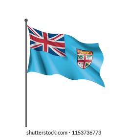 Fiji flag, vector illustration on a white background