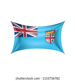 Fiji flag, vector illustration on a white background