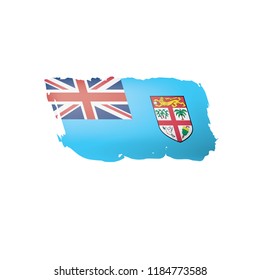Fiji flag, vector illustration on a white background.