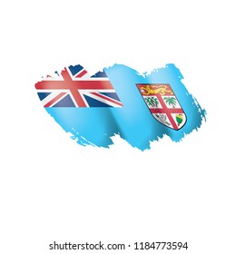 Fiji flag, vector illustration on a white background.