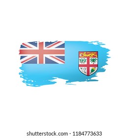Fiji flag, vector illustration on a white background.