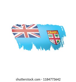 Fiji flag, vector illustration on a white background.