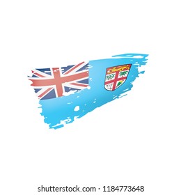 Fiji flag, vector illustration on a white background.