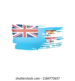 Fiji flag, vector illustration on a white background.