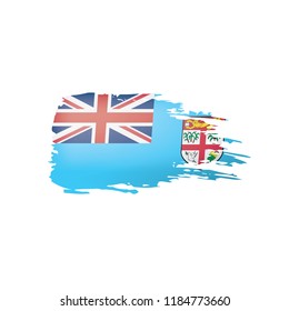 Fiji flag, vector illustration on a white background.