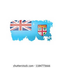 Fiji flag, vector illustration on a white background.