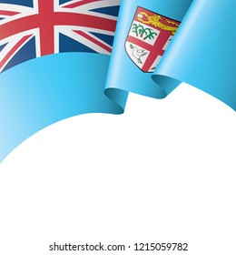Fiji flag, vector illustration on a white background