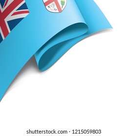 Fiji flag, vector illustration on a white background