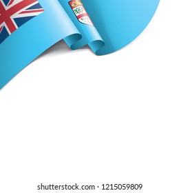 Fiji flag, vector illustration on a white background