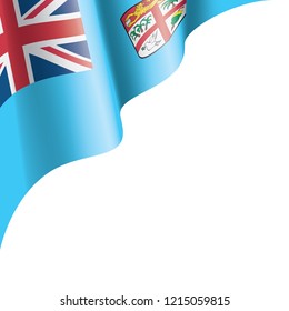 Fiji flag, vector illustration on a white background